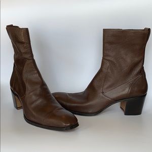 Yves Saint Laurent Rive Gauche Brown Boots Size 42